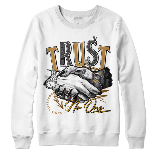 Jordan 13 Wheat 2023 DopeSkill Sweatshirt Trust No One Graphic Streetwear - White 