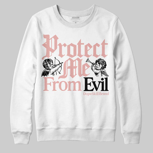 Jordan 1 Low OG “Rust Pink” DopeSkill Sweatshirt Protect Me From Evil Graphic Streetwear - White