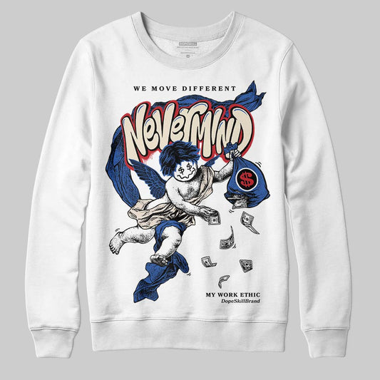 Jordan 1 Low Travis Scott x Fragment DopeSkill Sweatshirt Nevermind Graphic Streetwear - White
