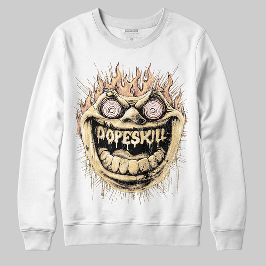 TAN Sneakers DopeSkill Sweatshirt Hellfire Graphic Streetwear - White