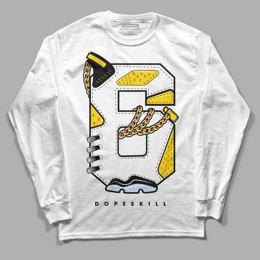 Jordan 6 “Yellow Ochre” DopeSkill Long Sleeve T-Shirt No.6 Graphic Streetwear - White