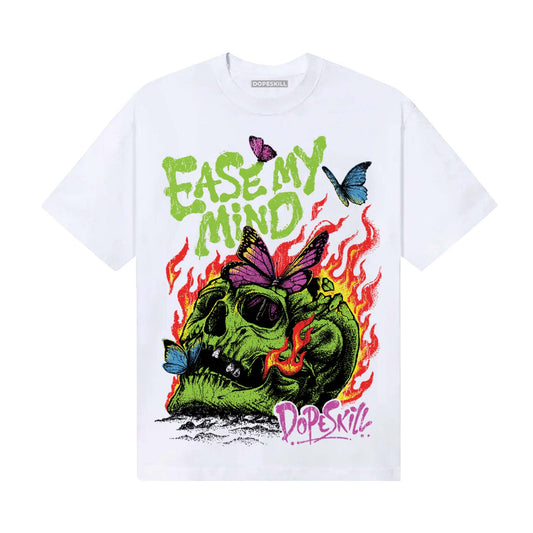 Neon Green Sneakers DopeSkill T-Shirt Ease My Mind Graphic Streetwear - White