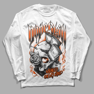 MSCHF Super Normal 2 Orange Milk DopeSkill Long Sleeve T-Shirt Money On My Mind Graphic Streetwear - White