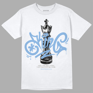 Jordan 5 Retro University Blue DopeSkill T-Shirt King Chess Graphic Streetwear - White 