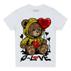 Jordan 4 Thunder DopeSkill Toddler Kids T-shirt Broken Bear Graphic Streetwear - White 