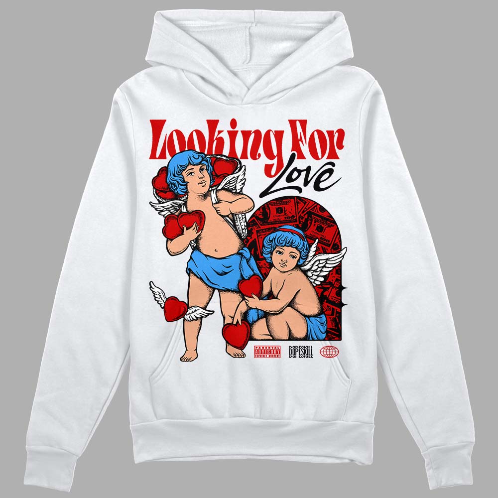 Jordan 1 Retro Low "Black Toe" DopeSkill Hoodie Sweatshirt Looking For Love Graphic Streetwear - WHite