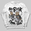 Jordan 4 “Fear” DopeSkill Long Sleeve T-Shirt No Risk No Story Graphic Streetwear - White