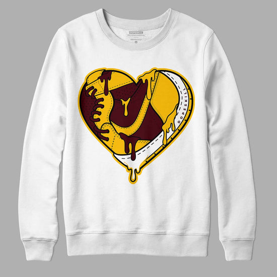 Dunk Yellow Bordeaux DopeSkill Sweatshirt Heart Jordan Graphic Streetwear - White