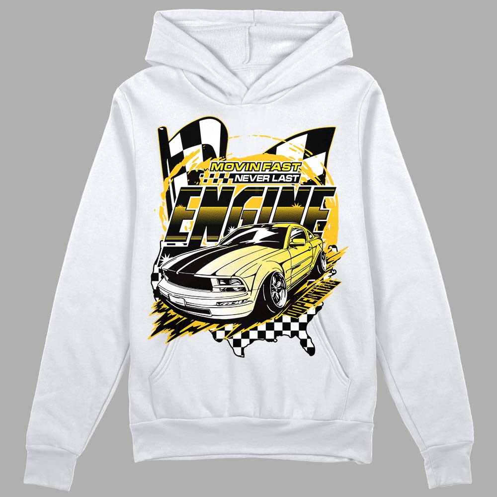 Jordan 4 Retro “Vivid Sulfur” DopeSkill Hoodie Sweatshirt ENGINE Tshirt Graphic Streetwear - White 