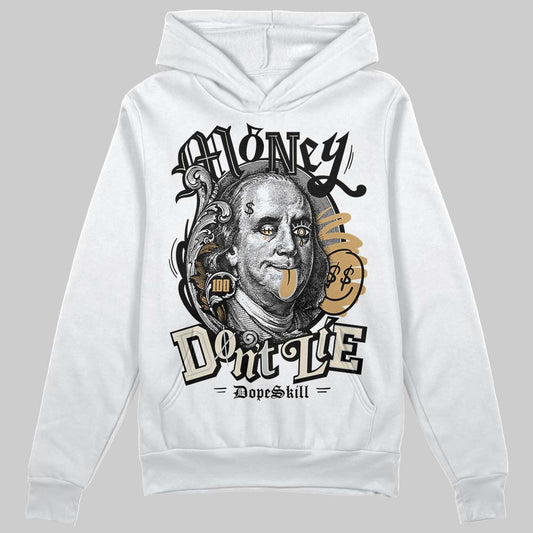 Jordan 5 Retro Reverse Metallic DopeSkill Hoodie Sweatshirt Money Don't Lie Graphic Streetwear - White