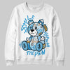 Jordan 4 Denim “Worn Blue” DopeSkill Sweatshirt Smile Through The Pain Graphic Streetwear - White