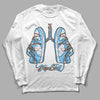 Dunk Low Futura University Blue DopeSkill Long Sleeve T-Shirt Breathe Graphic Streetwear - White