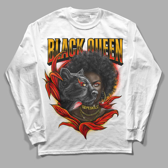 Red Sneakers DopeSkill Long Sleeve T-Shirt New Black Queen Graphic Streetwear - WHite 