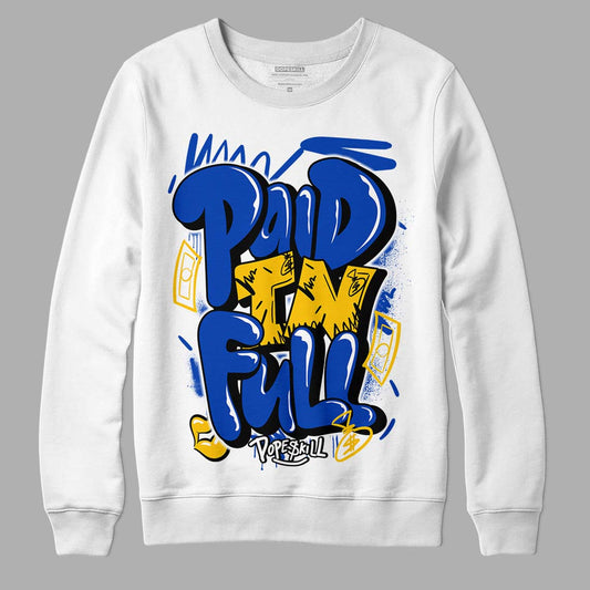 Jordan 14 “Laney” DopeSkill Sweatshirt New Paid In Full Graphic Streetwear - White