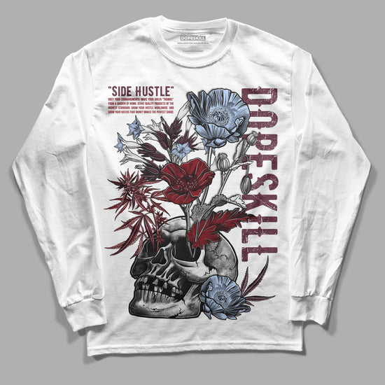 Jordan 5 Retro Burgundy (2023) DopeSkill Long Sleeve T-Shirt Side Hustle Graphic Streetwear - White 