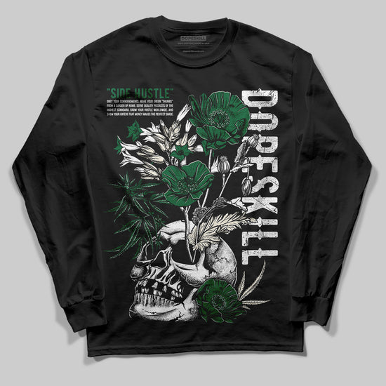 Jordan 13 GS “Pine Green” DopeSkill Long Sleeve T-Shirt Side Hustle Graphic Streetwear - Black