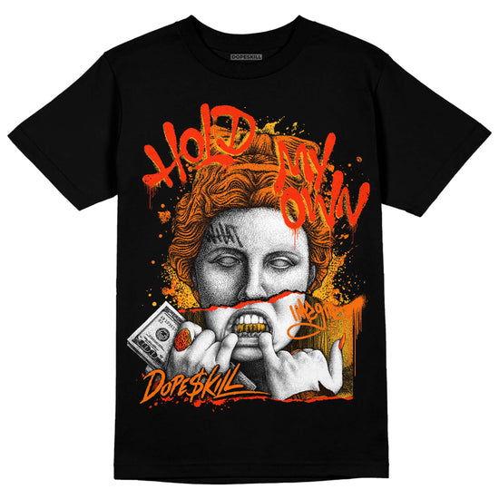 Orange, Black & White Sneakers DopeSkill T-Shirt Hold My Own Graphic Streetwear - Black