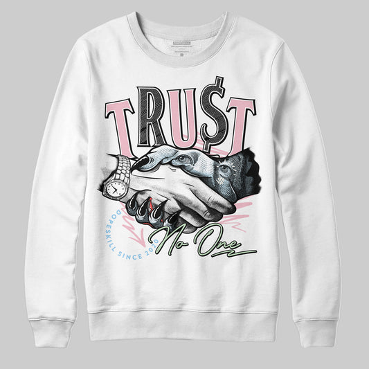 Jordan 4 Retro Valentine's Day (2026) (GS) DopeSkill Sweatshirt Trust No One Graphic Streetwear - White 