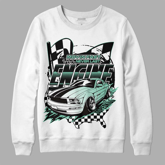 Jordan 3 "Green Glow" DopeSkill Sweatshirt ENGINE Tshirt Graphic Streetwear - White 