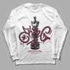 Jordan 5 Retro Burgundy (2023) DopeSkill Long Sleeve T-Shirt King Chess Graphic Streetwear - White