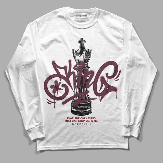 Jordan 5 Retro Burgundy (2023) DopeSkill Long Sleeve T-Shirt King Chess Graphic Streetwear - White