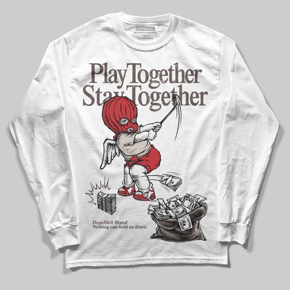 Adidas Samba OG Cloud White Better Scarlet Supplier Colour DopeSkill Long Sleeve T-Shirt Play together, Stay together Graphic Streetwear - White