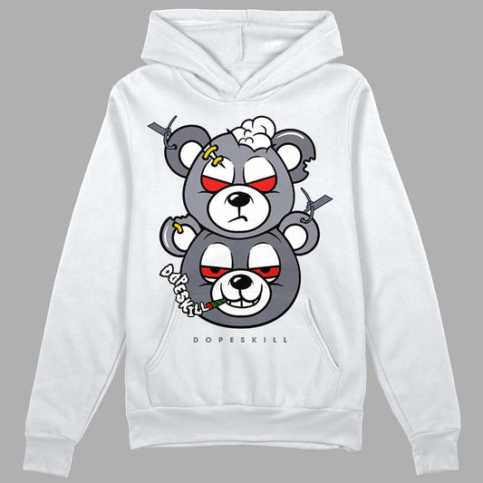 Jordan 14 Retro 'Stealth' DopeSkill Hoodie Sweatshirt New Double Bear Graphic Streetwear - White