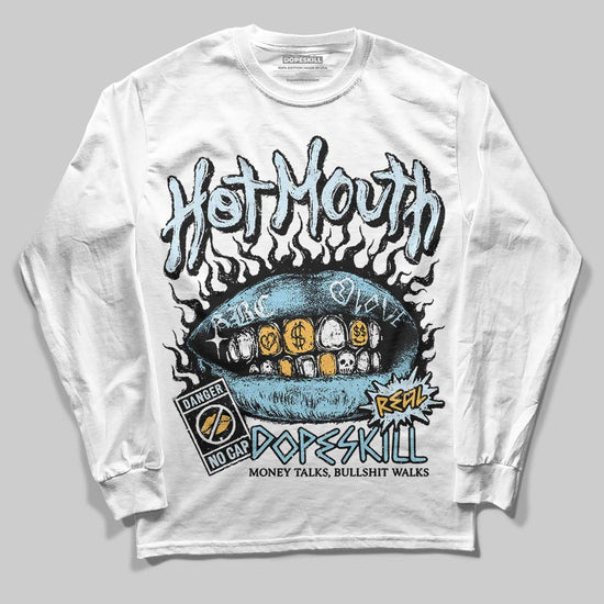 Vans Knu Stack Vintage Satin Dream Blue DopeSkill Long Sleeve T-Shirt Hot Mouth Graphic Streetwear - White