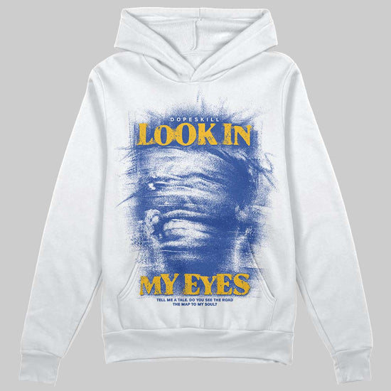 Royal Blue Sneakers DopeSkill Hoodie Sweatshirt Look In My Eyes Graphic Streetwear - White