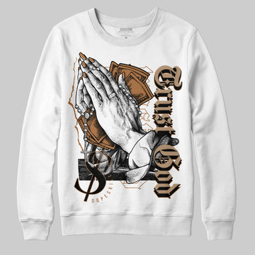 Jordan 3 Retro Palomino DopeSkill Sweatshirt Trust God Graphic Streetwear - White