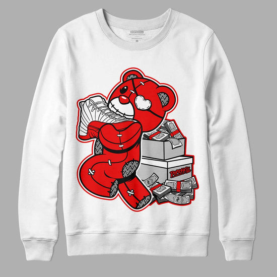 Jordan 12 “Cherry” DopeSkill Sweatshirt Bear Steals Sneaker Graphic Streetwear - White 