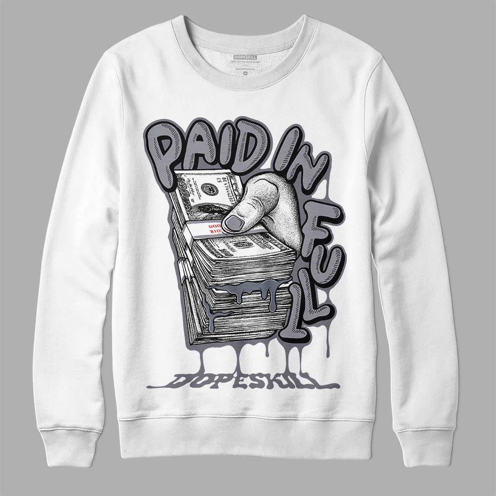 Jordan 14 Retro 'Stealth' DopeSkill Sweatshirt Paid In Full Graphic Streetwear - White