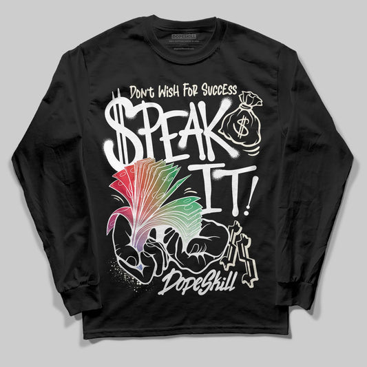 Jordan 11 Retro 285 Atlanta DopeSkill Long Sleeve T-Shirt Speak It Graphic Streetwear - Black