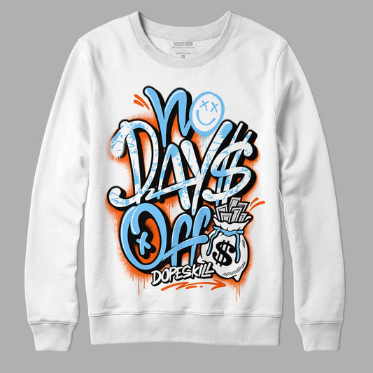 Dunk Low Futura University Blue DopeSkill Sweatshirt No Days Off Graphic Streetwear - White