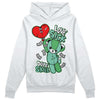 Jordan 1 High OG Green Glow DopeSkill Hoodie Sweatshirt Love Sick Graphic Streetwear - White