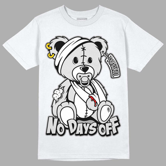 Dunk Low ‘Pure Platinum’ DopeSkill T-Shirt Hurt Bear Graphic Streetwear - White