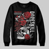 Jordan 12 Retro Flu Game (2025) DopeSkill Sweatshirt Side Hustle Graphic Streetwear - Black