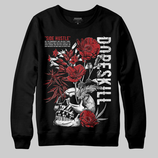Jordan 12 Retro Flu Game (2025) DopeSkill Sweatshirt Side Hustle Graphic Streetwear - Black