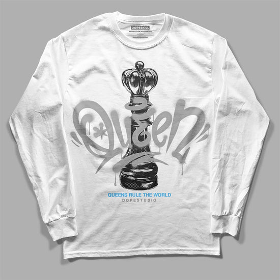 Dunk Low ‘Pure Platinum’ DopeSkill Long Sleeve T-Shirt Queen Chess Graphic Streetwear - White