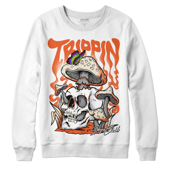 Jordan 3 Georgia Peach DopeSkill Sweatshirt Trippin Graphic Streetwear - White 