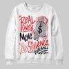 Awake NY x Air Jordan 5 Arctic Pink DopeSkill Sweatshirt Real Ones Move In Silence Graphic Streetwear - White