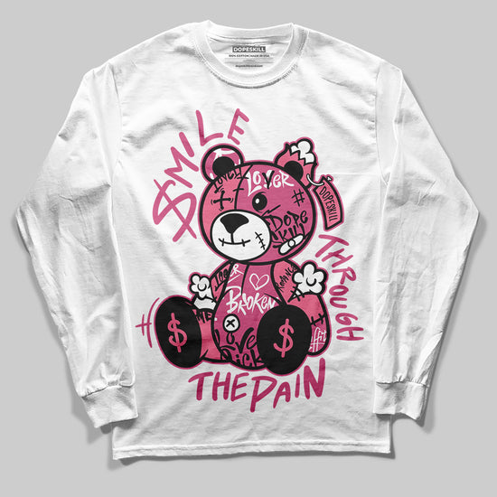 Diesel Pink S - Serendipity Pro-X1 Trainers DopeSkill Long Sleeve T-Shirt Smile Through The Pain Graphic Streetwear - WHite