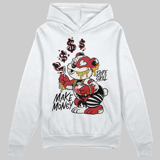 Jordan 4 “Flight Club” DopeSkill Hoodie Sweatshirt Make Money Graphic Streetwear - White
