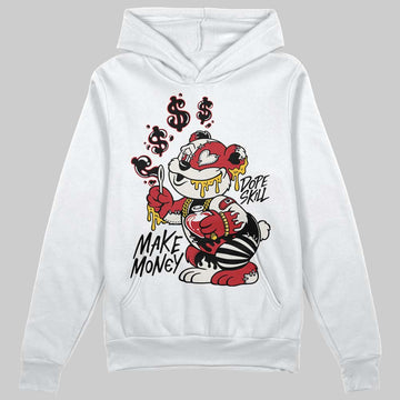 Jordan 4 “Flight Club” DopeSkill Hoodie Sweatshirt Make Money Graphic Streetwear - White