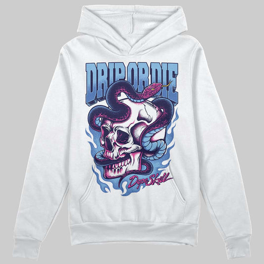 University Blue Sneakers DopeSkill Hoodie Drip or Die Graphic Streetwear - White