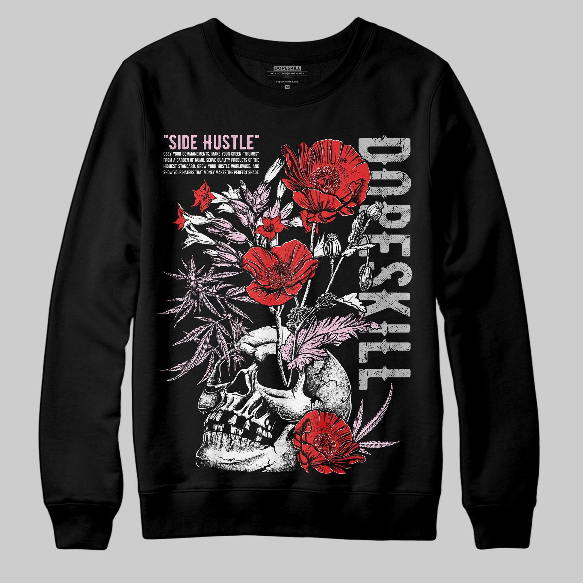 Awake NY x Air Jordan 5 Arctic Pink DopeSkill Sweatshirt Side Hustle Graphic Streetwear - Black