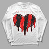 Jordan 1 Retro High OG "Satin Bred" DopeSkill Long Sleeve T-Shirt Slime Drip Heart Graphic Streetwear - White