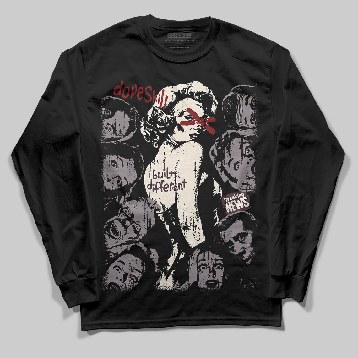 A Ma Maniére x Air Jordan 6 Retro “Smoky Mauve”⁠ DopeSkill Long Sleeve T-Shirt Built Different Graphic Streetwear - Black