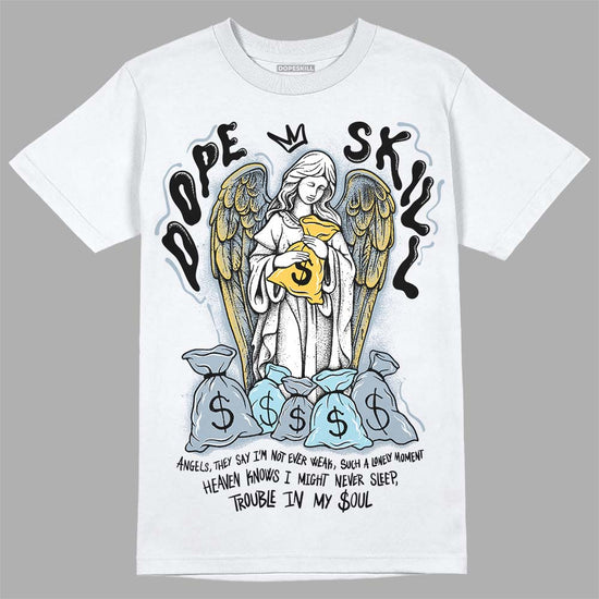 Jordan 13 “Blue Grey” DopeSkill T-Shirt Angels Graphic Streetwear - White 