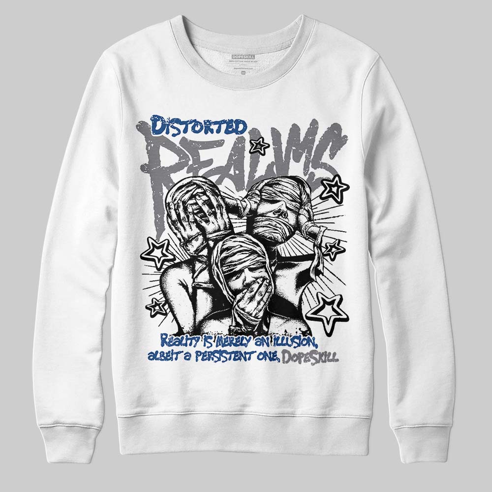 Jordan 9 Retro 'Flint Grey' 2026 DopeSkill Sweatshirt Distorted Realms Graphic Streetwear - White